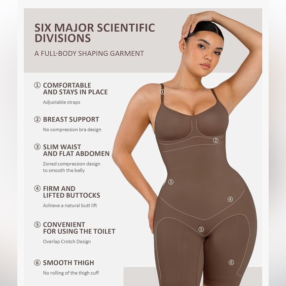 FeelinGirl Shapewear Bodysuit for Women Tummy Control Body Shaper NWT S - Picture 3 of 9